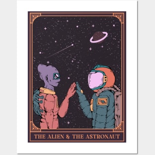 The Alien and The Astronaut - Space Art Posters and Art